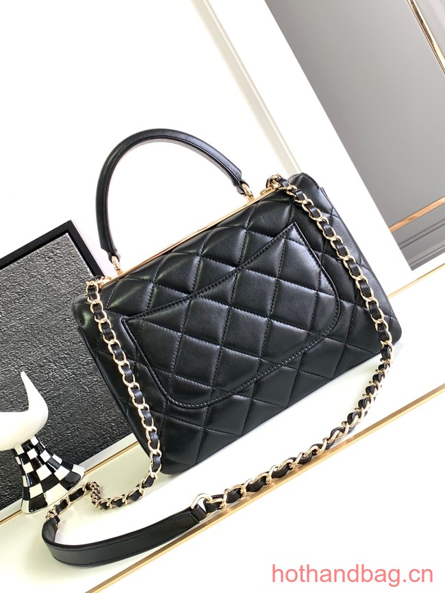 Chanel FLAP BAG WITH TOP HANDLE AS92236 black