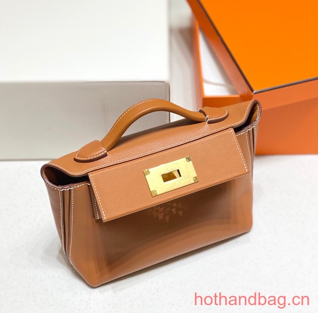 Hermes Original Togo Leather Bag H3621 brown