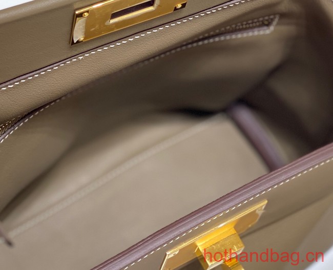 Hermes Original Togo Leather Bag H3621 gray