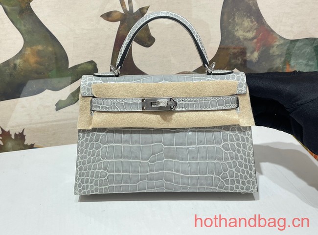 Hermes Kelly Shoulder Bags Original Leather KL2766 gray