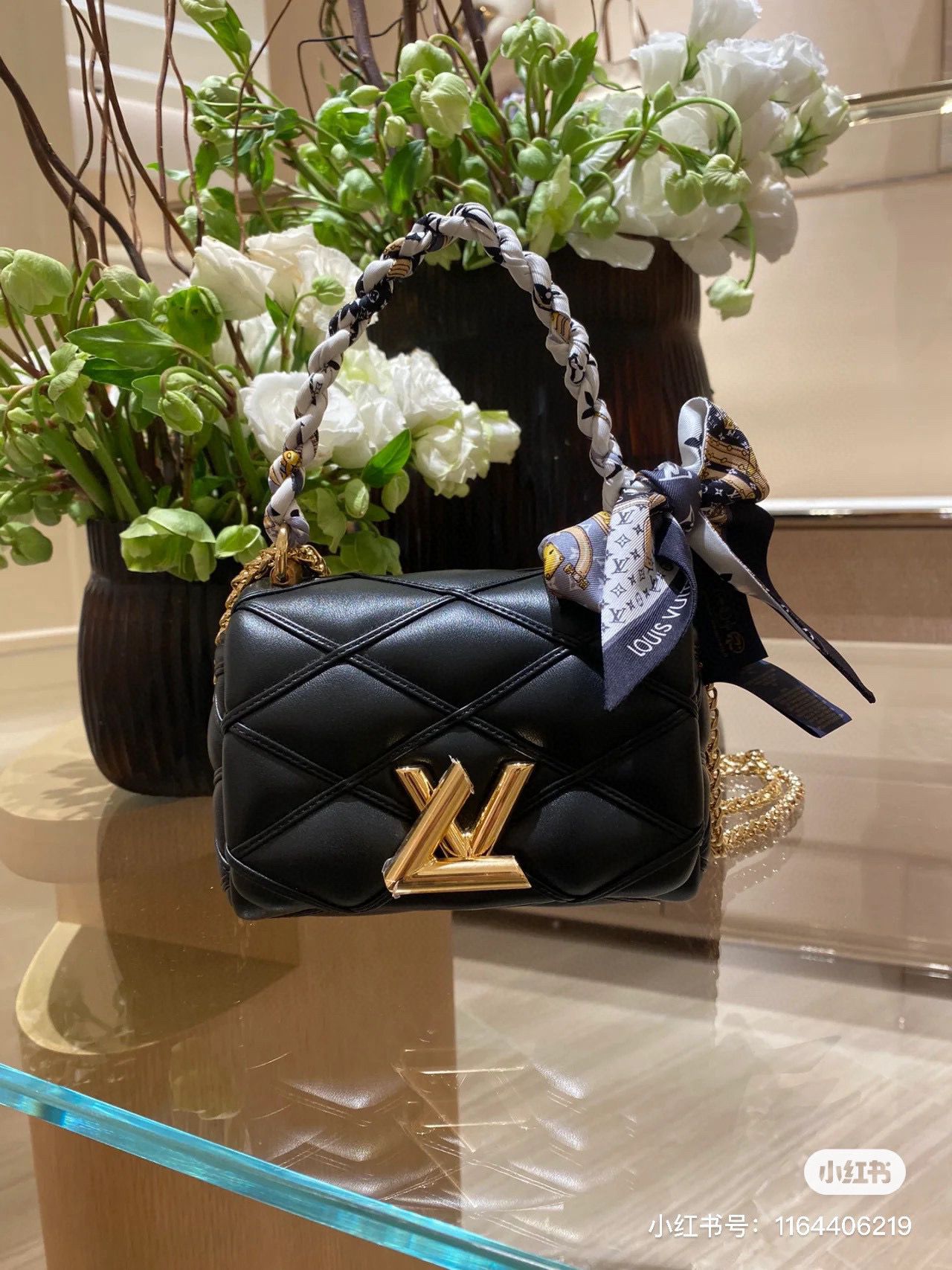 Louis Vuitton GO-14 MM Original Leather Bag M82752 Black