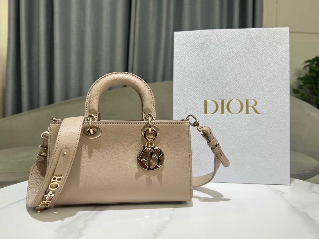 DIOR small Lady D-Sire My ABCDior Bag Bull Leather M11509T Beige