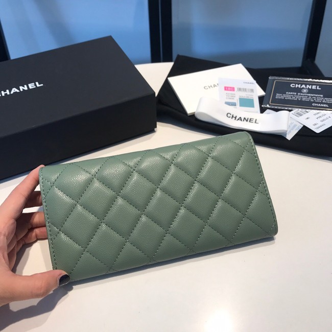 CHANEL FLAP WALLET 31505 Green