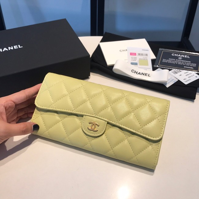 CHANEL FLAP WALLET 31505 yellow