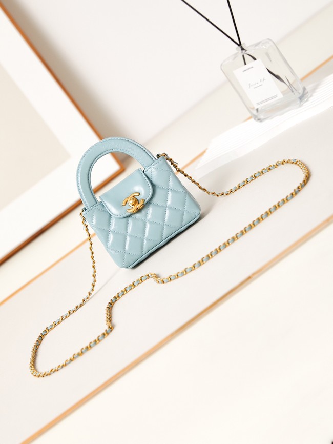 Chanel 23K NANO SHOPPING BAG AS3435 SKY BLUE