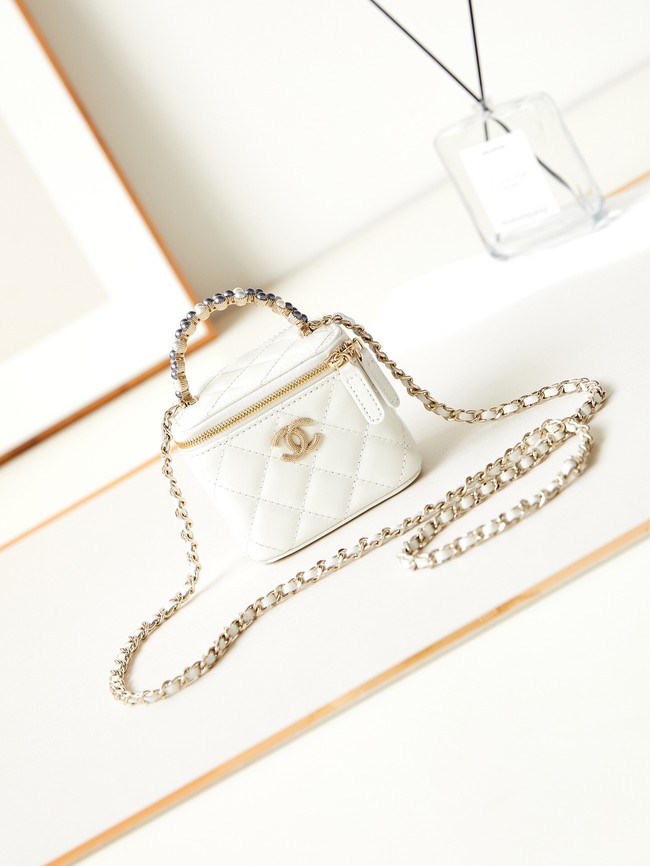 CHANEL NANO CLUTCH WITH CHAIN AS3965 WHITE