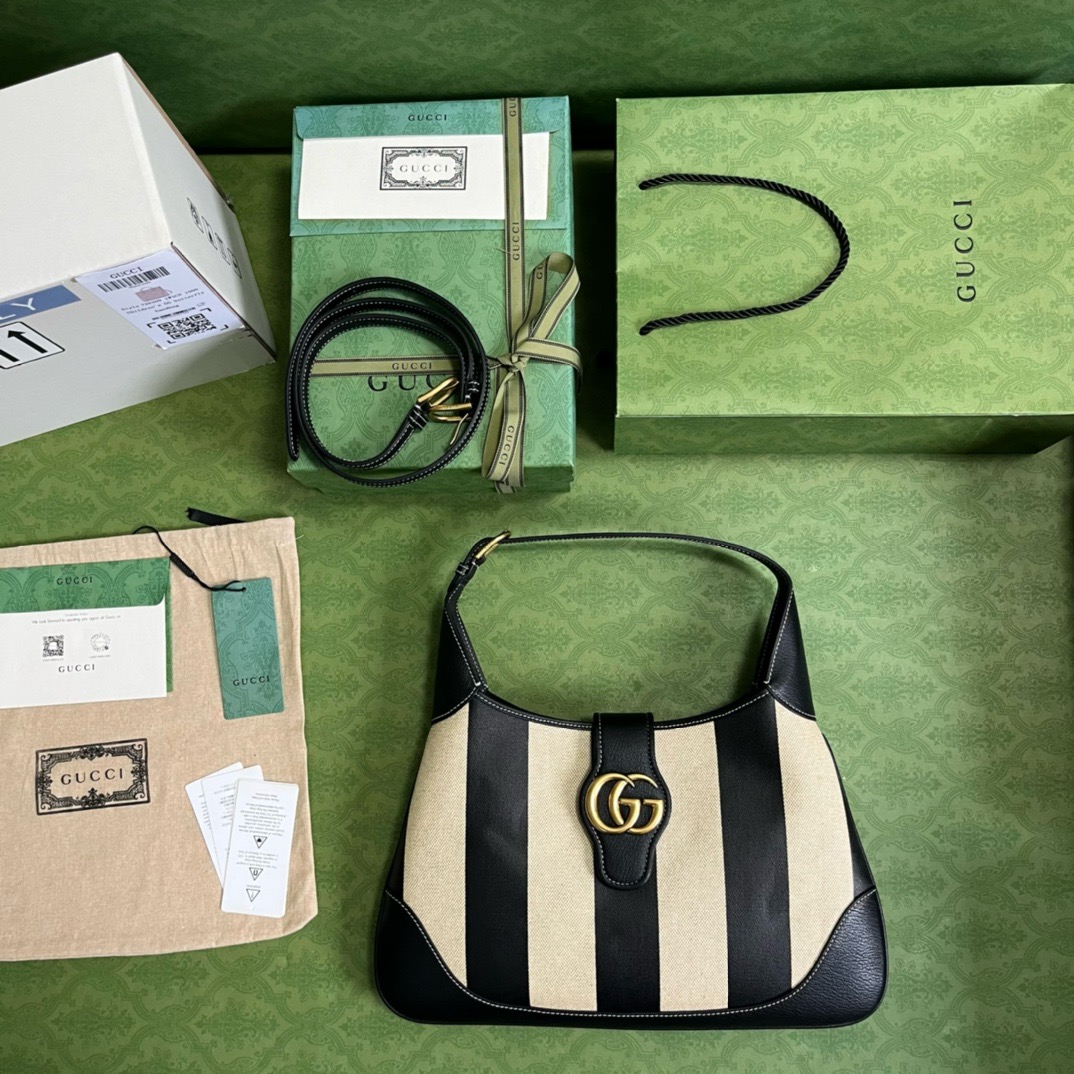 GUCCI JACKIE canvas SHOULDER BAG 726274 White&black