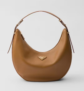 Prada Large leather shoulder bag 1BC212 Caramel