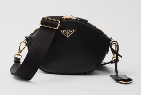 Prada Leather mini shoulder bag 1BH212 black