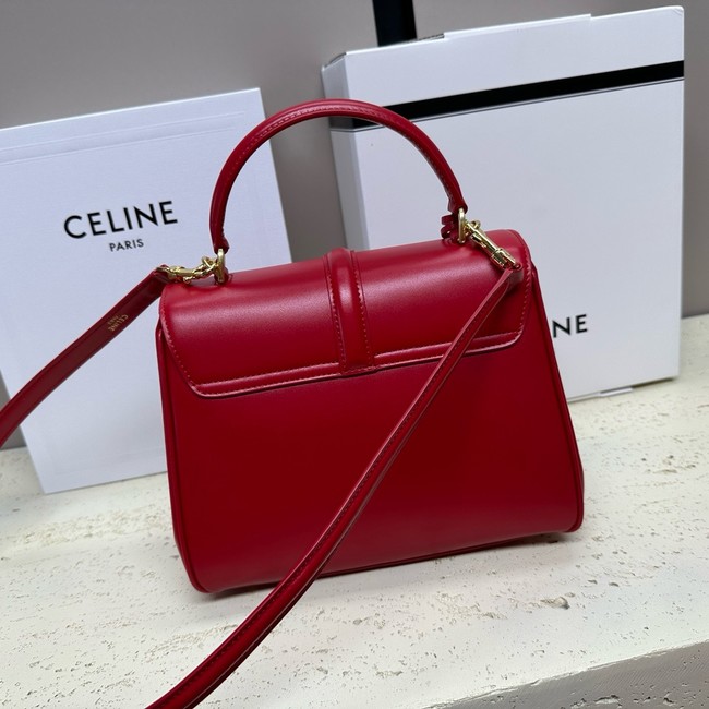 CELINE MINI 16 IN SATINATED CALFSKIN 197983 red