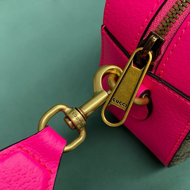 GUCCI OPHIDIA GG SMALL CROSSBODY BAG 752591 Fuchsia