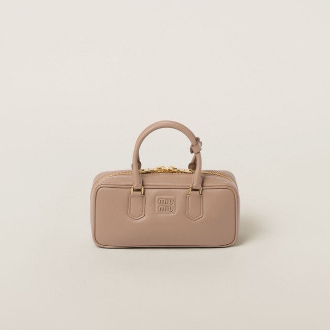 MIU MIU Original Leather Top Handle Bag 5BB148 Apricot