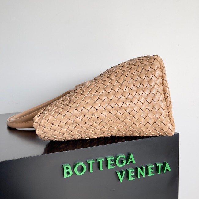 Bottega Veneta Large intreccio leather tote bag 608811 Apricot