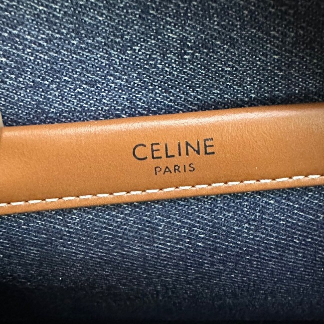 CELINE SMALL BOSTON IN Denim Blue AND CALFSKIN 113772