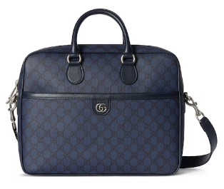 GUCCI OPHIDIA MEDIUM GG BRIEFCASE 792116 Dark blue