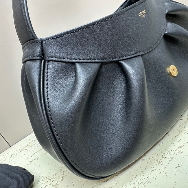 CELINE MEDIUM POLLY BAG IN SUPPLE CALFSKIN 115633 BLACK