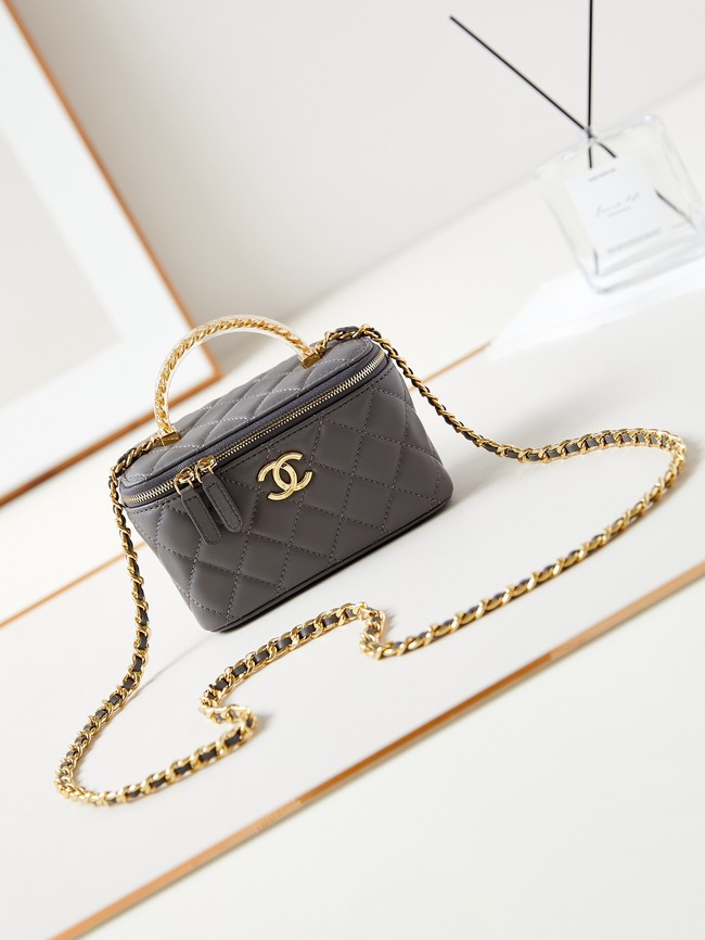 CHANEL MINI CLUTCH WITH CHAIN AP3820 dark gray