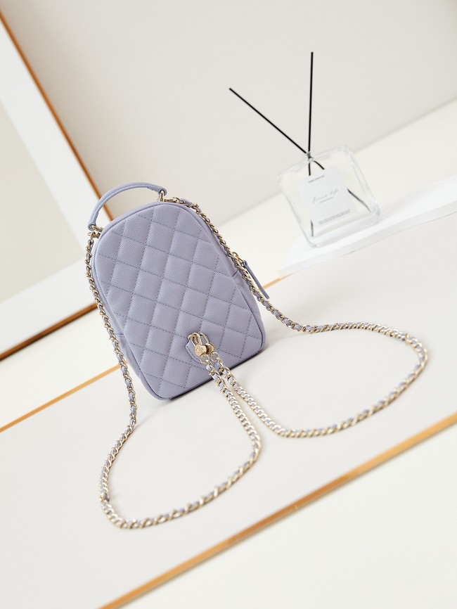 Chanel MINI BACKPACK AP3753 Grained Calfskin & Gold-Tone Metal light purple