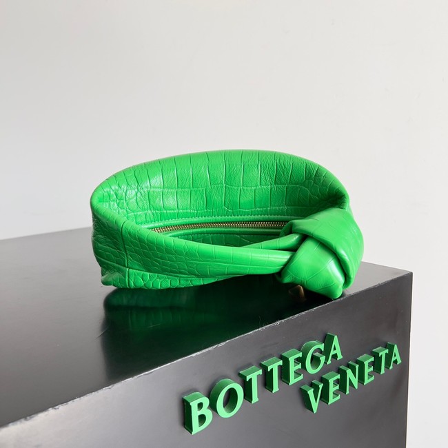 Bottega Veneta Mini Jodie Mini alligator leather top handle bag 717709 green