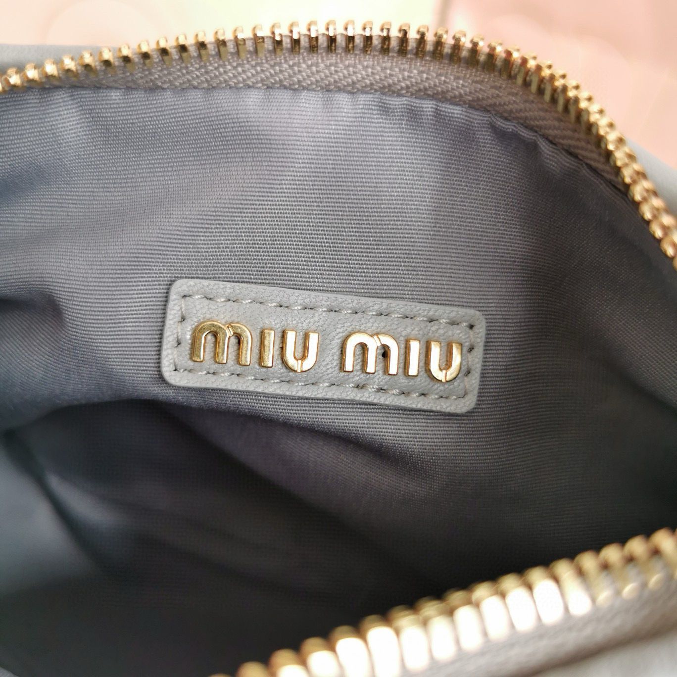 Miu Miu Wander Matelasse Original Sheepskin Bag 5BC125 Grey