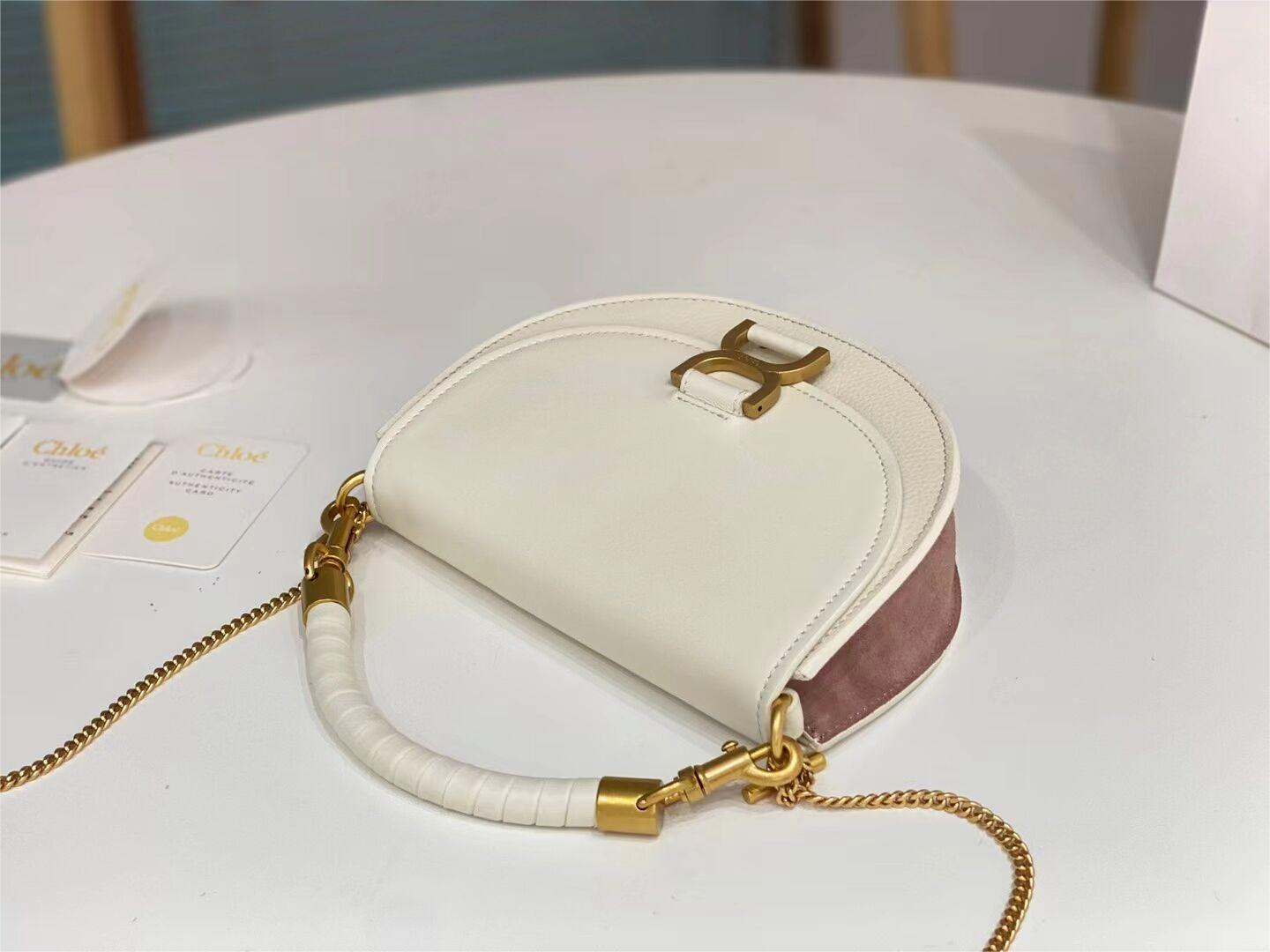 CHLOE Small leather shoulder bag CL225156 cream