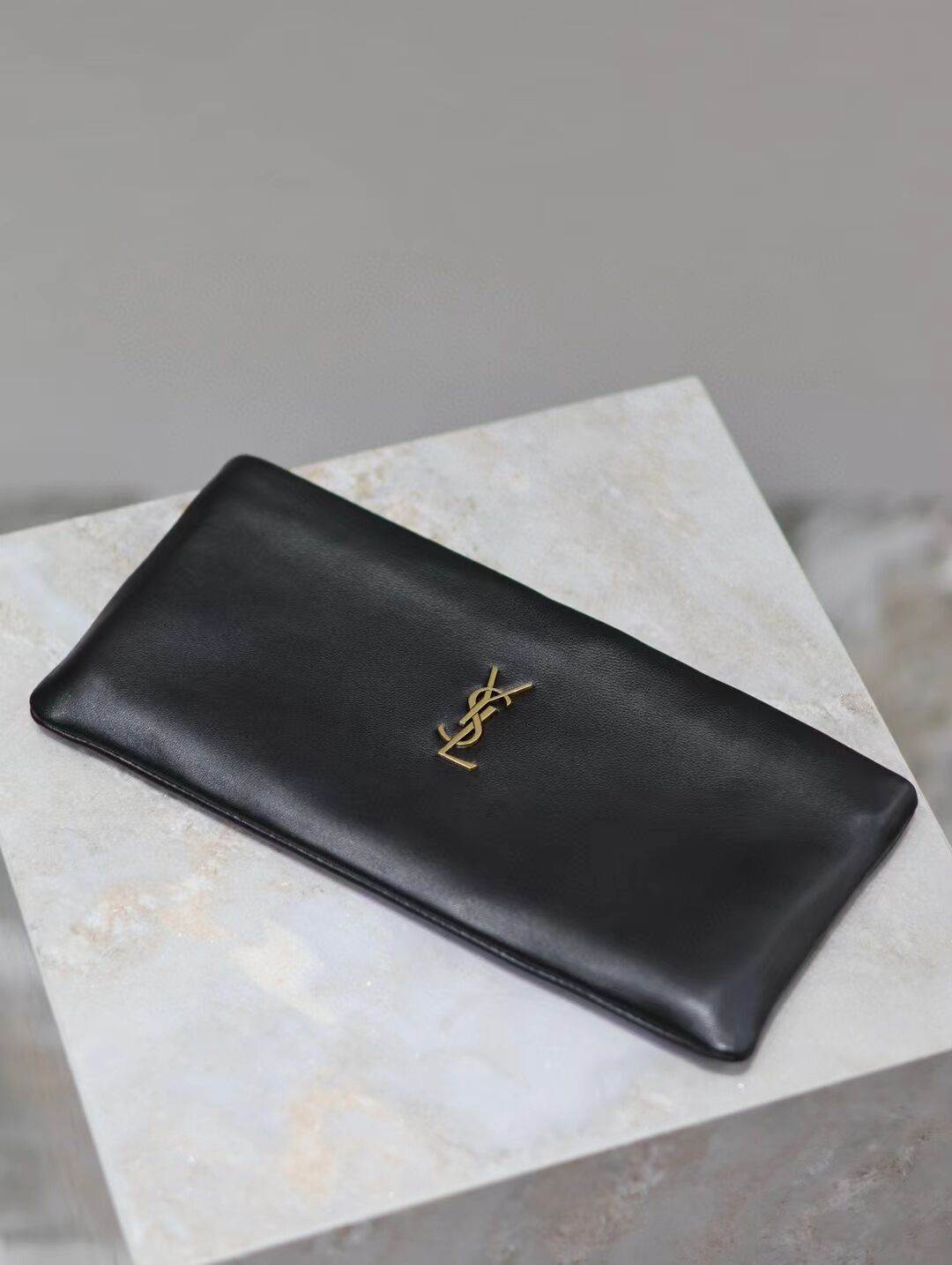 SAINT LAURENT CALYPSO LONG POUCH IN LAMBSKIN 774062 black