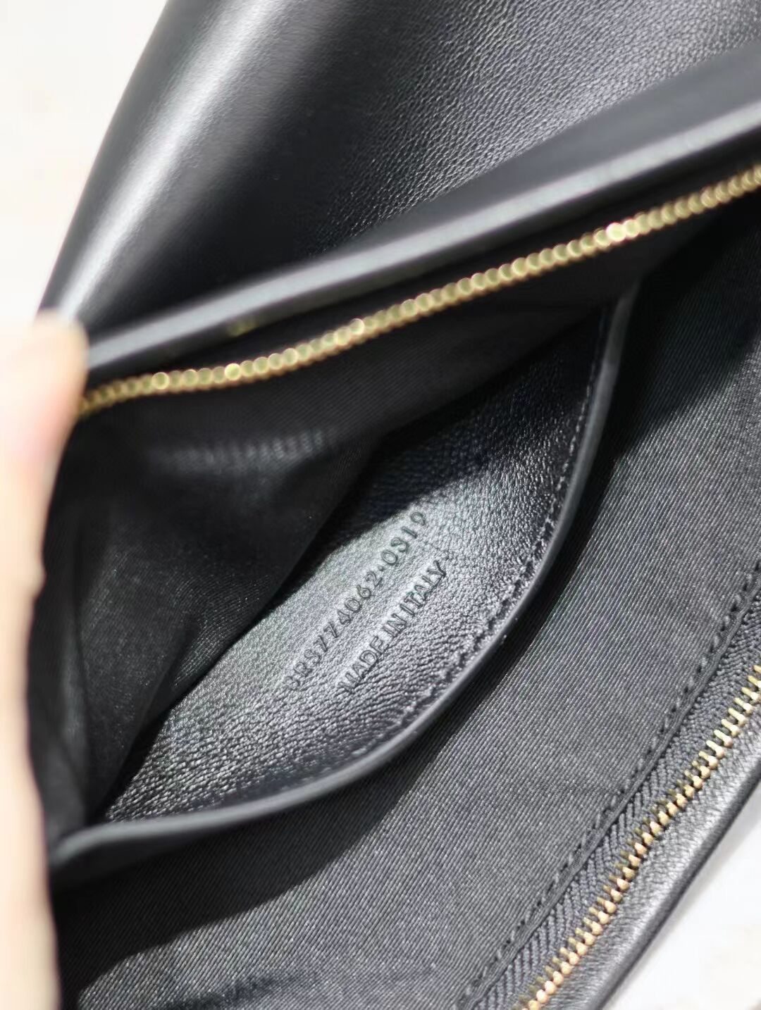 SAINT LAURENT CALYPSO LONG POUCH IN LAMBSKIN 774062 black