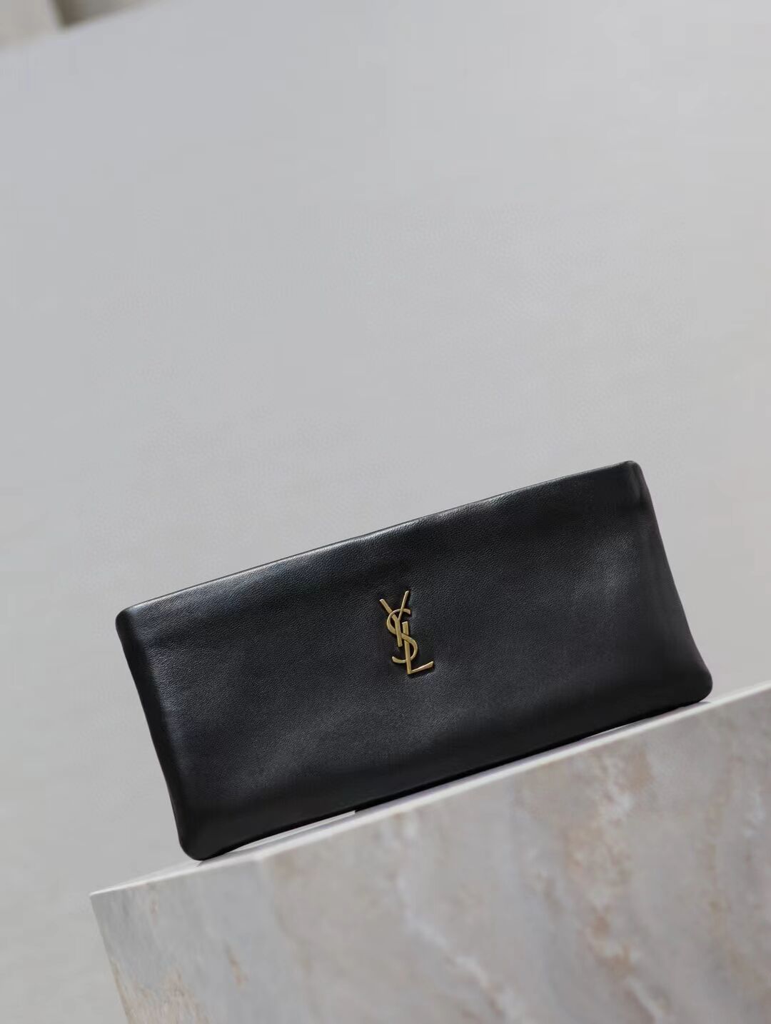 SAINT LAURENT CALYPSO LONG POUCH IN LAMBSKIN 774062 black