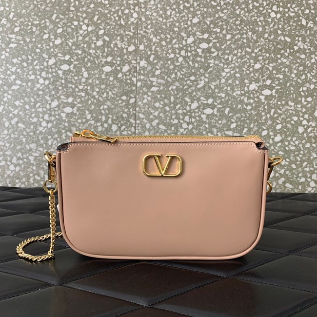 VALENTINO Mini VLOGO SIGNATURE calfskin bag MZ079 pink