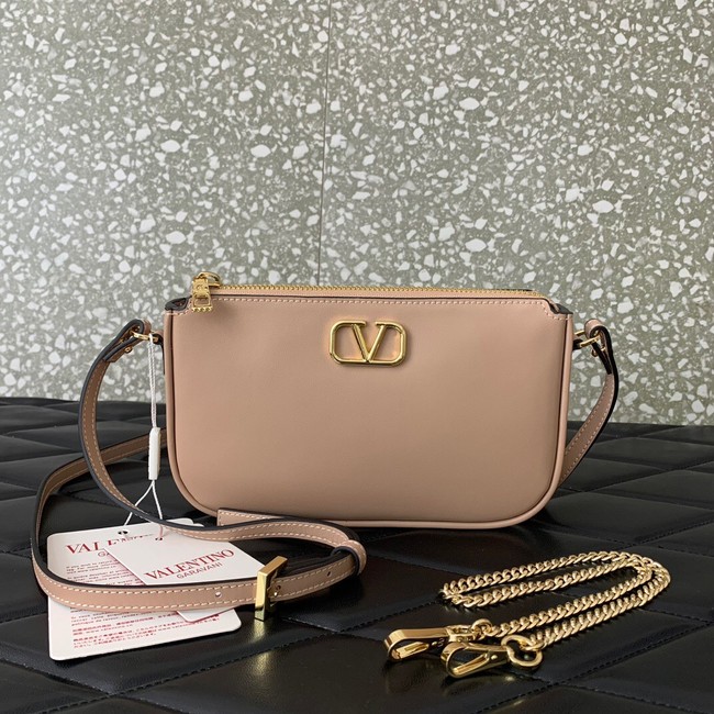 VALENTINO Mini VLOGO SIGNATURE calfskin bag MZ079 pink