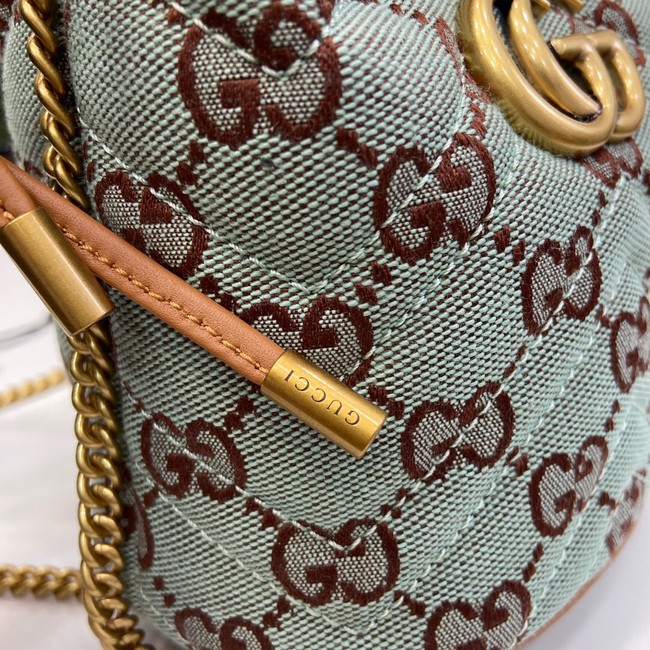 Gucci GG SUPER MINI BUCKET BAG 783175 Pale blue