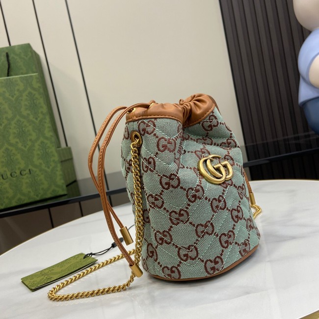 Gucci GG SUPER MINI BUCKET BAG 783175 Pale blue