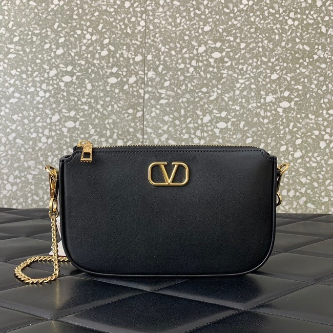 VALENTINO Mini VLOGO SIGNATURE calfskin bag MZ079 black