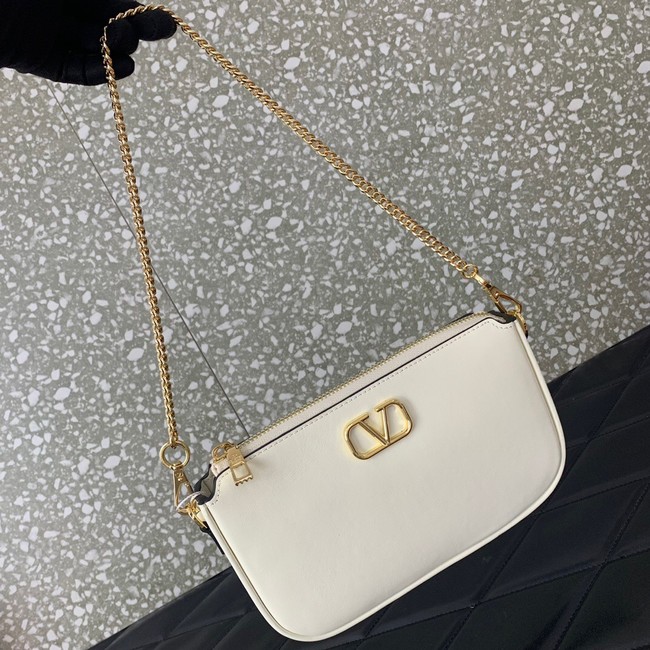 VALENTINO Mini VLOGO SIGNATURE calfskin bag MZ079 white