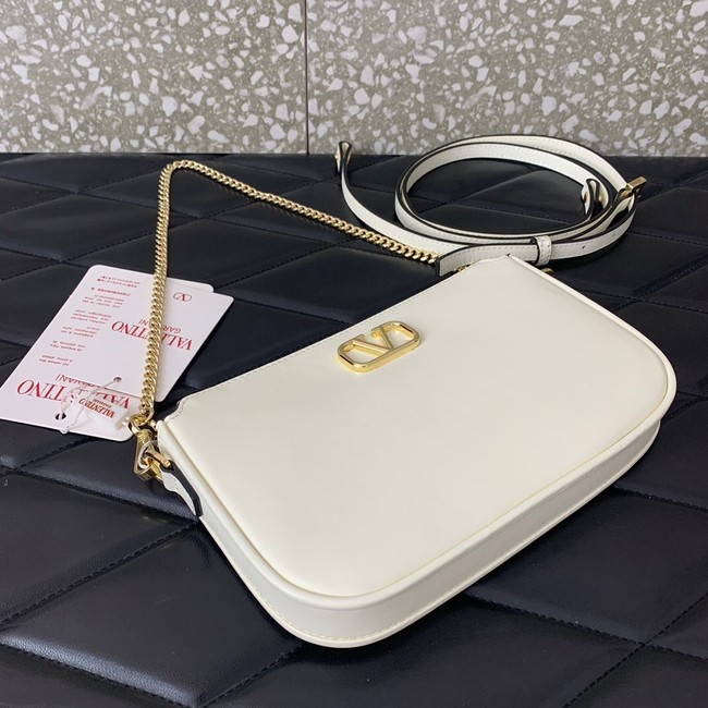 VALENTINO Mini VLOGO SIGNATURE calfskin bag MZ079 white