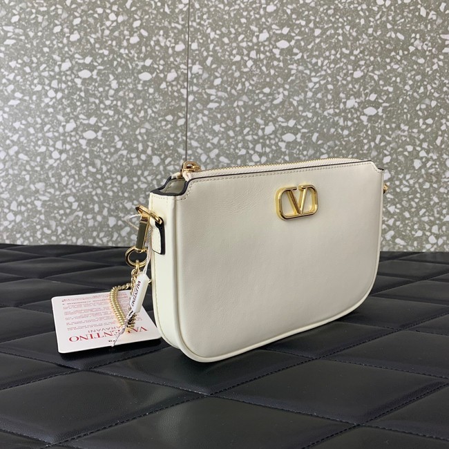 VALENTINO Mini VLOGO SIGNATURE calfskin bag MZ079 white