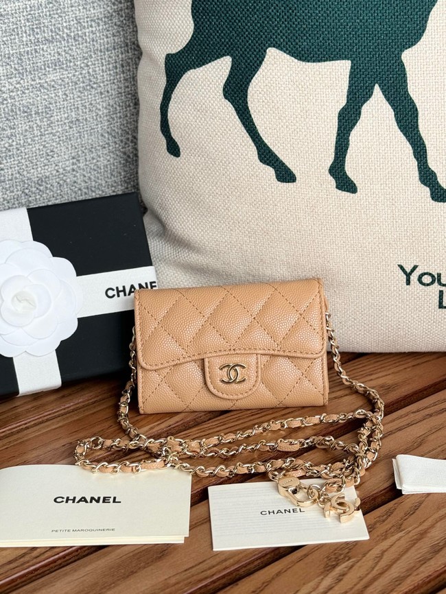 Chanel MINI BELT BAG Gold-Tone Metal A81081 Apricot