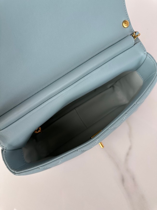 Chanel FLAP BAG AS5011 SKY BLUE