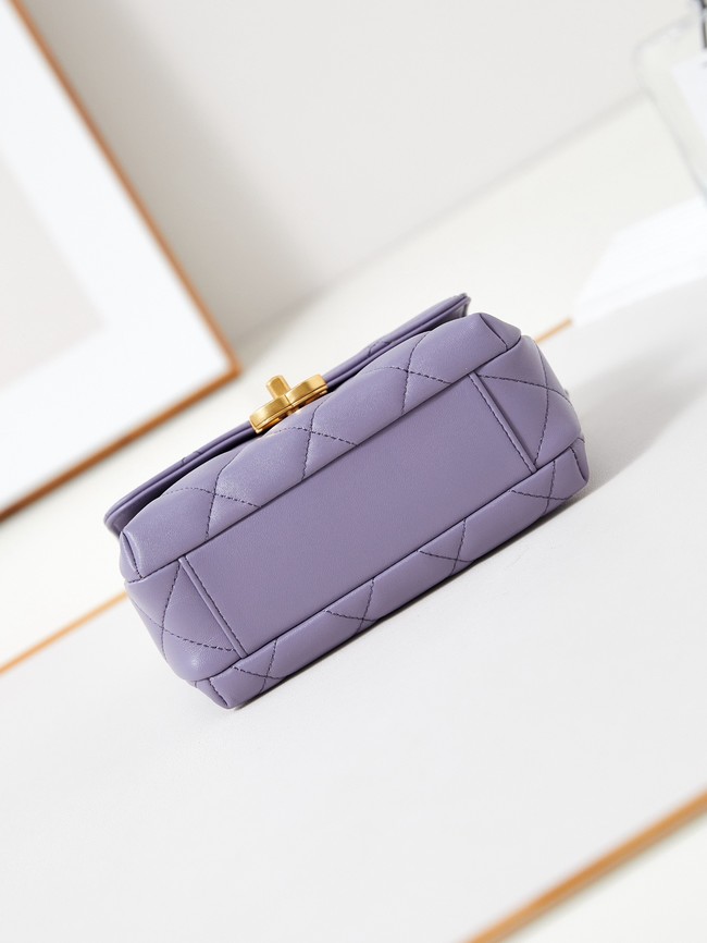 Chanel MINI FLAP BAG AS4986 Light Purple