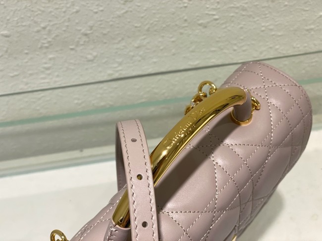 Medium Dior Ange Bag pink Macrocannage Calfskin M4402U