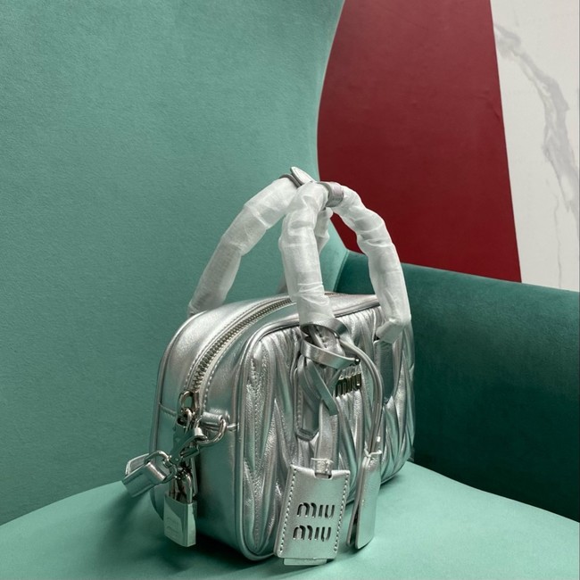 Miu Miu Wander Matelasse Original Sheepskin Bag M-014 Silver