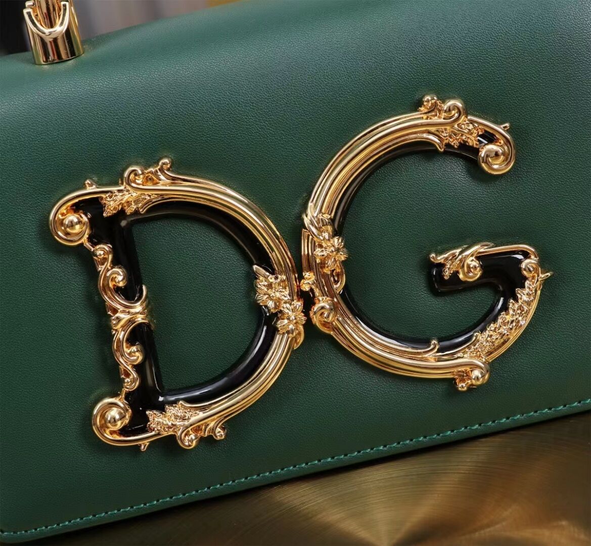 Dolce & Gabbana leather Shoulder Bag G6504 green