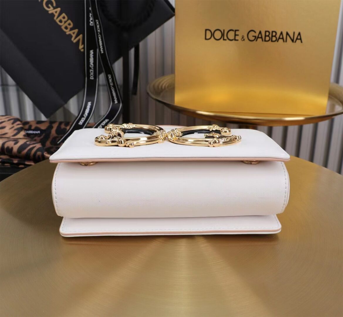 Dolce & Gabbana leather Shoulder Bag G6504 white