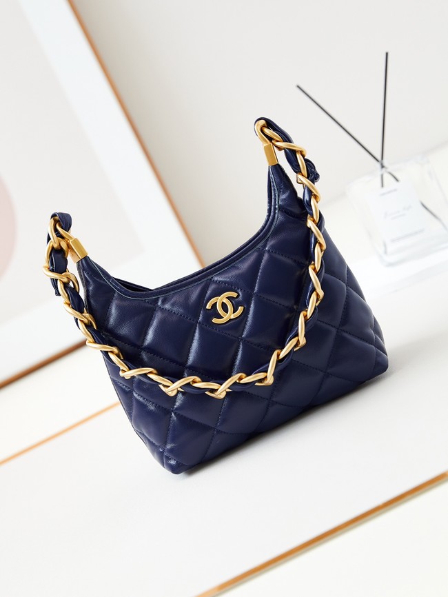 Chanel 24A SMALL HOBO HANDBAG AS4922 Royal