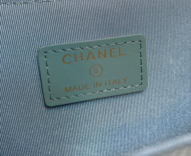 Chanel CLASSIC CARD HOLDER AP3179 sky blue