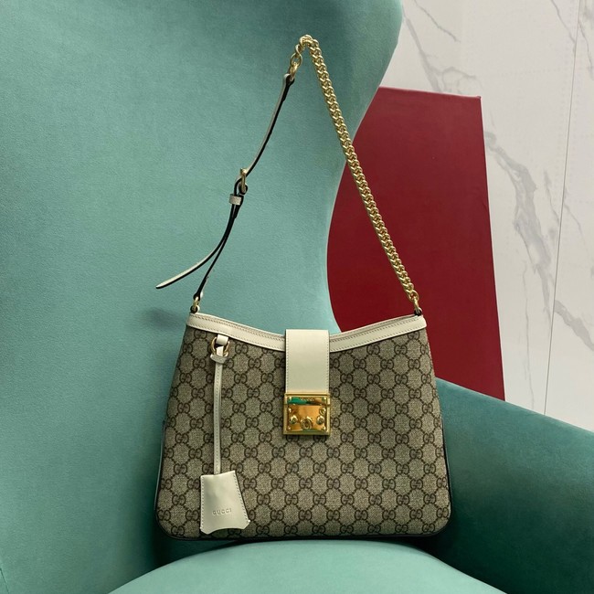 Gucci PADLOCK GG MEDIUM SHOULDER BAG 795113 white