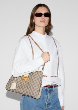 Gucci PADLOCK GG MEDIUM SHOULDER BAG 795113 white