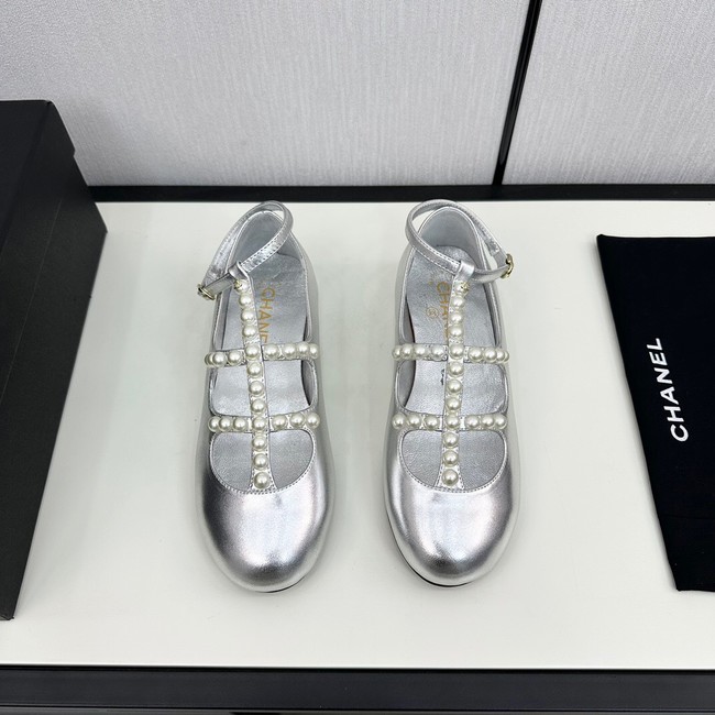 Chanel MARY JANES Goatskin & Imitation Pearls 11240-3