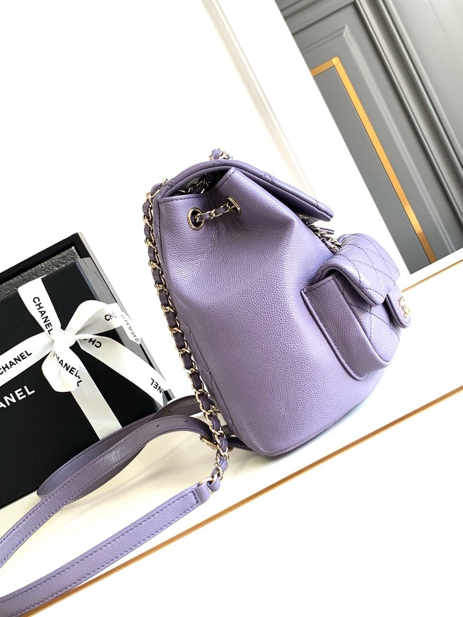 Chanel BACKPACK Calfskin & Gold-Tone Metal AS4398 Light Purple