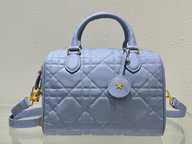 Dior Groove 25 Bag Macrocannage Calfskin M1365UBOL Pale Blue